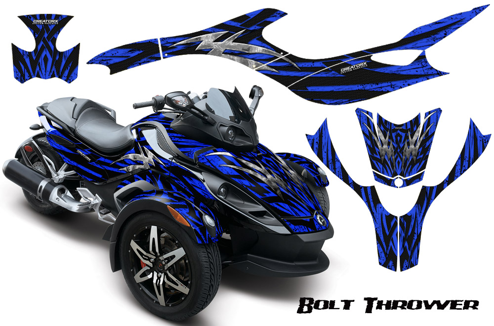 CAN-AM SPYDER Graphics Kit Bolt Thrower Blue